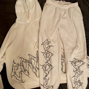 White Adika matching sweats set